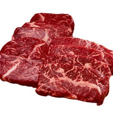 [헤비스테이크] 부채살+토시살 스테이크(냉장 당일발송) 1.44kg (부채살180gx4팩+토시살180gx4팩) 개별소포장, 720g