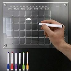 리브썸 자석 아크릴 메모보드 냉장고, 투명 먼슬리