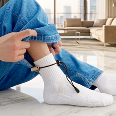 하루하우스 바지 밑단 고정 클립 끌림 방지 고정핀 조절 스트랩 바지단 고정 길이 조절 줄임 버클, 4개, 블랙