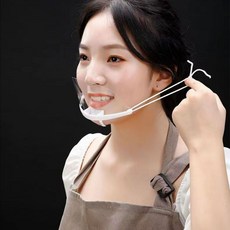 주방 식당 급식 투명 위생마스크 요리마스크 jme*7692dO, 색상_턱받침 화이트