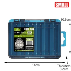 (FR)1개 낚시 도구 상자 12칸 액세서리 루어 훅 보관 케이스 양면 정리함, 04 small blue