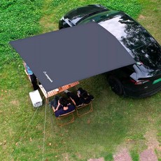 차량용 타프 흡착식 그늘막 가림막 SUV 대형타프, 2.5x3m 블랙+구성품