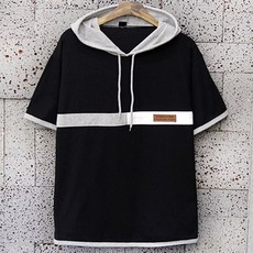 Uniwoo基本款短袖 20支單面連帽T