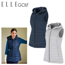 여성 후드 중기장 경량 다운패딩 베스트6J81402_DJ 2578863