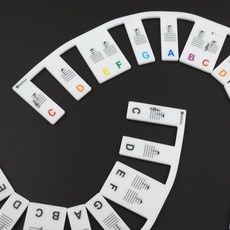 피아노 61키 코드 가이드 1P 건반 라벨 실리콘 초심자 연습 음악 노트 키보드 스트립, A_흑백, 1개