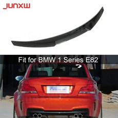 ABS 카본룩 글로스 블랙 리어 트렁크 스포일러 BMW 1 시리즈 E82 1M 쿠페 08-12 호환, ABS 유광 Black