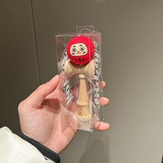 達摩小號劍玉KENDAMA專業比賽劍球，初學潮流運動街頭風技巧劍球，競技型木製劍玉, 【小號】紅色達摩, 1個