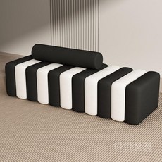 북유럽벤치쇼파 대기 대기실 모던 손님 미용실 매장 긴스툴 심플 옷방 카페, 180cm, e. (흑백에 도톰한 스크럽)폭40 높이43cm