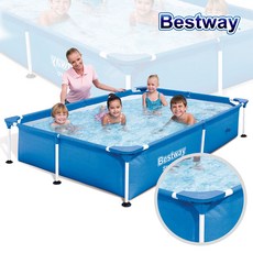 베스트웨이 사각 기둥 풀장 BW56040, 혼합색상, 1개