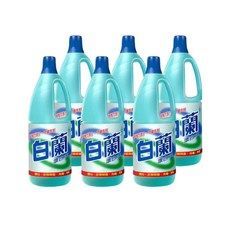 白蘭 漂白水 超強潔白 不傷衣料, 6個, 1.5L