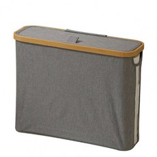 대나무 화장지 보관 바구니 용량 욕실 종이 주최자를위한 뚜껑이있는 접이식 화장지 보관 바구니, China, 03 Grey, 1개