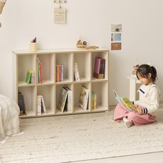 [엣지퍼니처]트니르 1200 E0 전면 수납 책장 1200X800, 2단, 크림화이트
