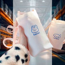 텀블러가방 음료가방 에코백 물병백 휴대용 숄더백 텀블러백, 강아지