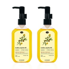 [에코디언트] 100% 퓨어 골든 호호바 오일, 2개, 100ml