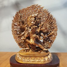 藏傳 純銅 馬頭明王 金剛護法 擺件 尼泊爾 工藝, 如圖所示, 1個