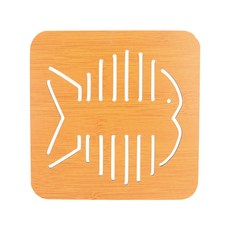 나무 라면 받침대 원목 소품 냄비 받침대 주방 인테리어 소품 주방 데코 식탁 소품 원목 받침대 거치대 다용도 받침대, 큰물고기, 1개