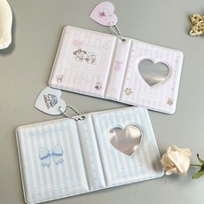 熱款週邊 新款Mikko聯名單宮格卡冊可愛追星寸小卡拍立得卡包照片收納側, 少女心粉色小貓咪卡冊（36卡位）