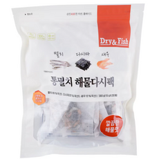 통멸치 해물다시팩 15gx20입 제철에 잡은 멸치와 다시마 새우 육수한알, 20개