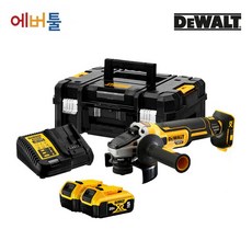디월트 정품 20V MAX 브러쉬리스 충전 그라인더 DCG405P2-KR /본품+배터리 2EA+충전기, 1개