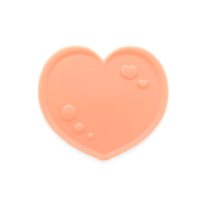 꼬꼬노리 국산 열탕소독 쿠비 플랫 아기 실리콘 치발기 모빌 유모차 아기체육관 호환, 하트, 1개