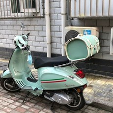 탑박스 블랙 배달통 방수 가방 수납 바이크리어백 클래식, 1, I. 라지 민트 그린 풀페이스 헬멧 장착