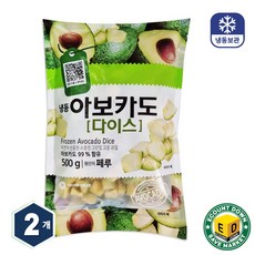 아보카도 다이스 500g 2팩 냉동아보카도 냉동과일, 2개