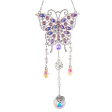 太陽捕手 戶外花園窗戶懸掛水晶掛件, 銀色47*11cm/125g, 1個