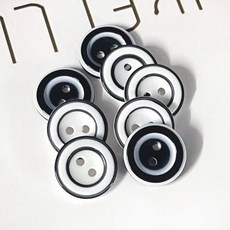 黑白紐扣圓形兒童學生版校服短袖襯衣，舒適透氣，簡約時尚