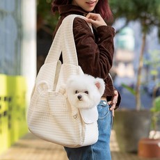 에스이스타 강아지포대기 강아지프론트백, 1개, 한국식 리틀베어 크로스바디앞가슴가방