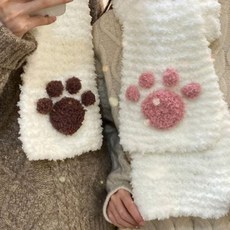 목도리 DIY 만들기 키트 뜨개질 니팅 취미 고양이발바닥, 브라운
