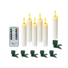 Flameless 깜박임 테이퍼 양초/원격 제어 타이머 왁스 없음 3D 심지 양초 램프 크리스마스 웨딩 홈 장식, 금