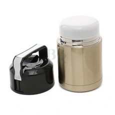 바구니룸1 증기배출 간편조리 보온죽통 800ml (골드) 스텐찬합