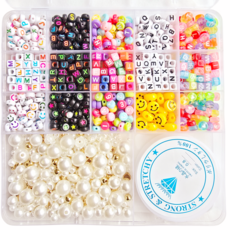 [우선컴퍼니] 이니셜 비즈공예 부자재 세트 알파벳 팔찌 만들기 재료, 1개