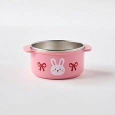 모던하우스 아동용 이중스텐 논슬립 깊은공기 리본래빗 13.5cm, 혼합색상, 1개