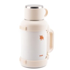 MOZ 스웨덴 포스코 316스텐 아웃도어맥스 대용량 보온병 캠핑 글램 야외활동 보온보냉병, 1개, 2500ml, 크림스노우