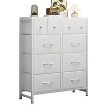 소웰홈 패브릭 4단10문 옷 수납장, 10단, 화이트