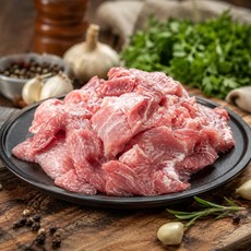 [초신선] 국내산 돼지고기 1등급 한돈 냉장 뒷고기 찌개용 볶음용, 500g, 2개