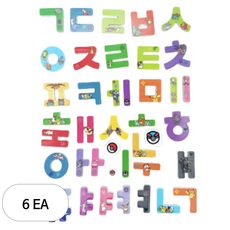 비앤씨 포켓몬스터 진화 자석놀이 한글 세트, 혼합색상, 6개