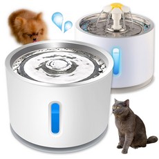 펫이랑 스테인리스 정수기 고양이 강아지 자동 급수기 물그릇 수반, 화이트, 스테인리스 정수기 일반형