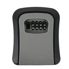 Key Keeper Combination Lock Wall Mounted Waterproof 4 Digits Passwords 5 Storage Box Easy to Fix Hom, 01 Gray Medium