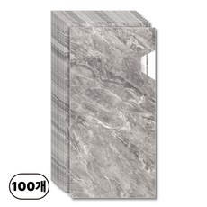 에이제이케이 붙이는 벽지 접착식 데코 타일 폼블럭 대리석 타일시트지 300x600mm, 마블 브라운, 100개