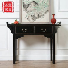 엔틱 테이블 빈티지 가구 사이드테이블 아파트 유럽식, A. 블랙 110x38x85