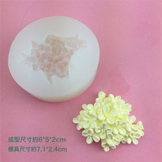 3D梅花桃花桂花薰衣草硅膠模具巧克力車載香薰蠟燭石膏裝飾模, 桂花:1個