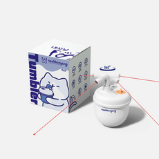 고양이 자동 장난감 스마트 회전 반려동물 사냥 포인터 오뚜기 토이 C타입 잡기놀이 내꼬냥, 1개, 화이트