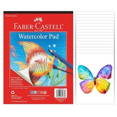 파버카스텔 수채화 도화지 - 15장 (22.9cm(9 인치) x 30.5cm(12 인치)), 수채화 패드, 15 Count (Pack of 1)