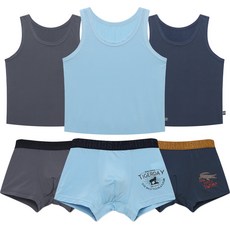 MRKIDS 男孩童背心內褲6入組