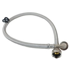 [ 1236147 ] 네오-퓨어 76.2cm(30인치) 또는 152.4cm(60인치) 브레이드 SS 세탁기 호스 1.9cm(3/4인치) FHT x FHT 90° 엘보 니, 30" (3/4 x 3/4)