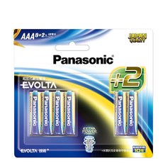 Panasonic 國際牌 3號 4號 Evolta 鈦元素 鹼性電池 藍鹼 電量增加30% (吊卡/收縮隨機出貨), 1個, 4號10入藍鹼
