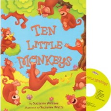 Pictory 1-40 Ten Little Monkeys (Book+CD)