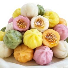 [땅콩이네] 국산쌀 100% 굳지않는 오색꿀떡 2kg (1kgx2봉) / 쫄깃한 떡 지퍼백 포장, 1개, 꿀맛